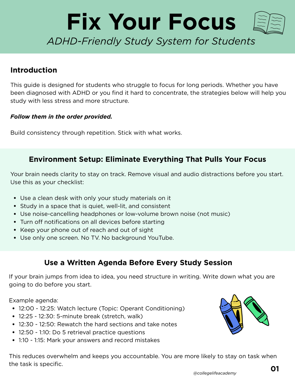 Fix Your Focus: An ADHD-Friendly Study System