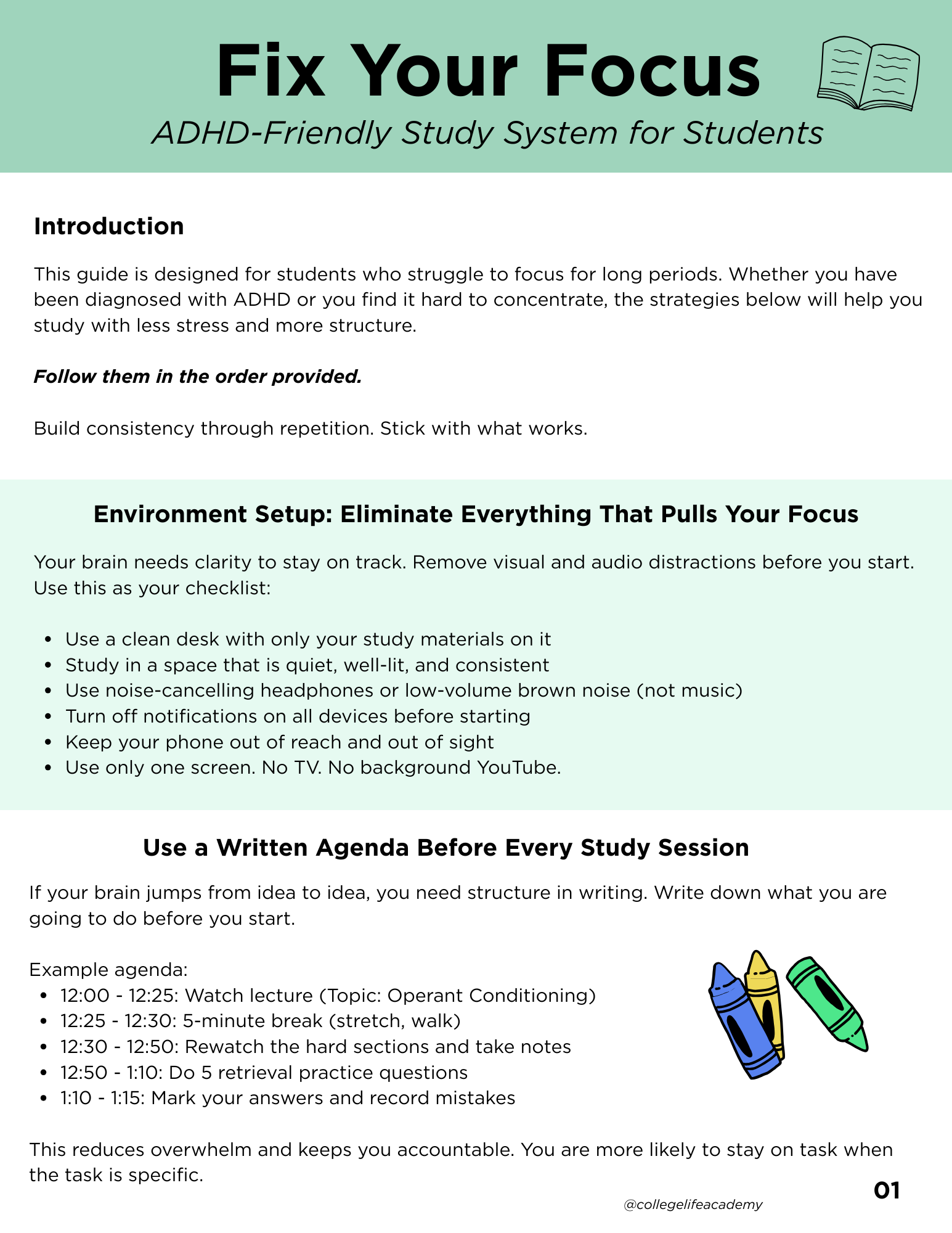Fix Your Focus: An ADHD-Friendly Study System